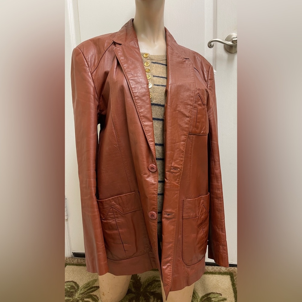 Leathers by Jeffery Brown Leather Jacket Size 46
